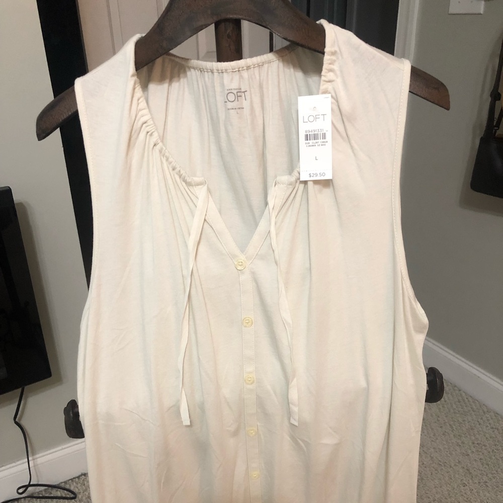 Off white loft tank